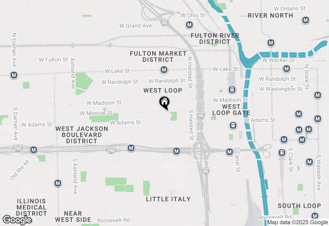 Map of 955 W Monroe Street #2D, Chicago, IL 60607