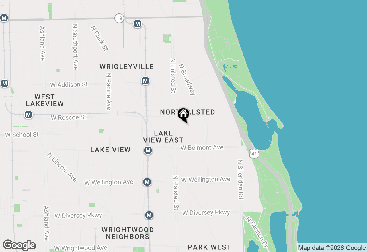 Map of 727 W Buckingham Place #6, Chicago, IL 60657