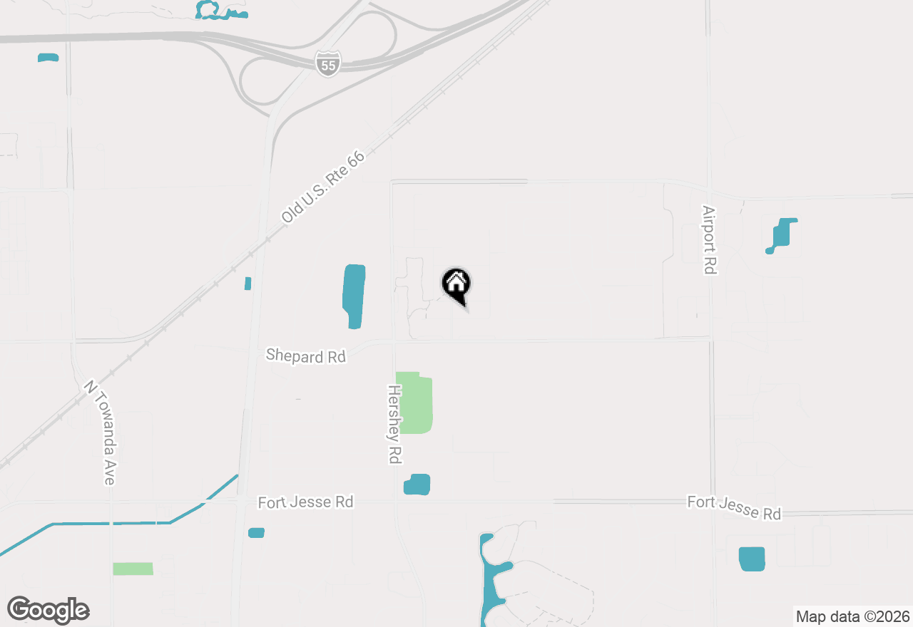 Map of 2600 Fieldstone Court, Normal, IL 61761