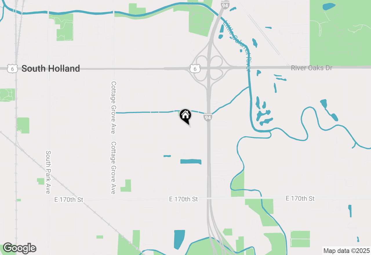 Map of 1229 E 165th Place, South Holland, IL 60473