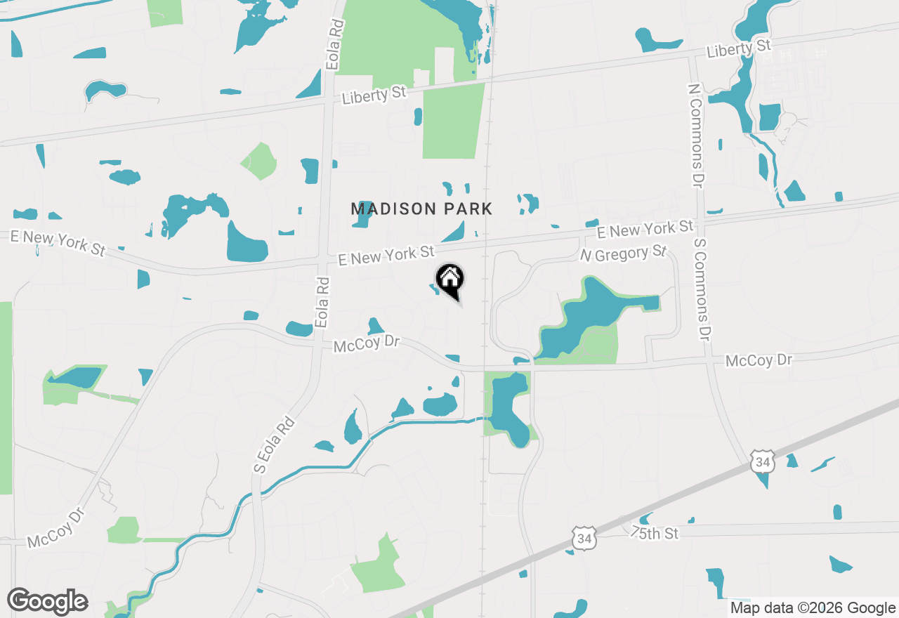 Map of 87 Braxton Lane, Aurora, IL 60504