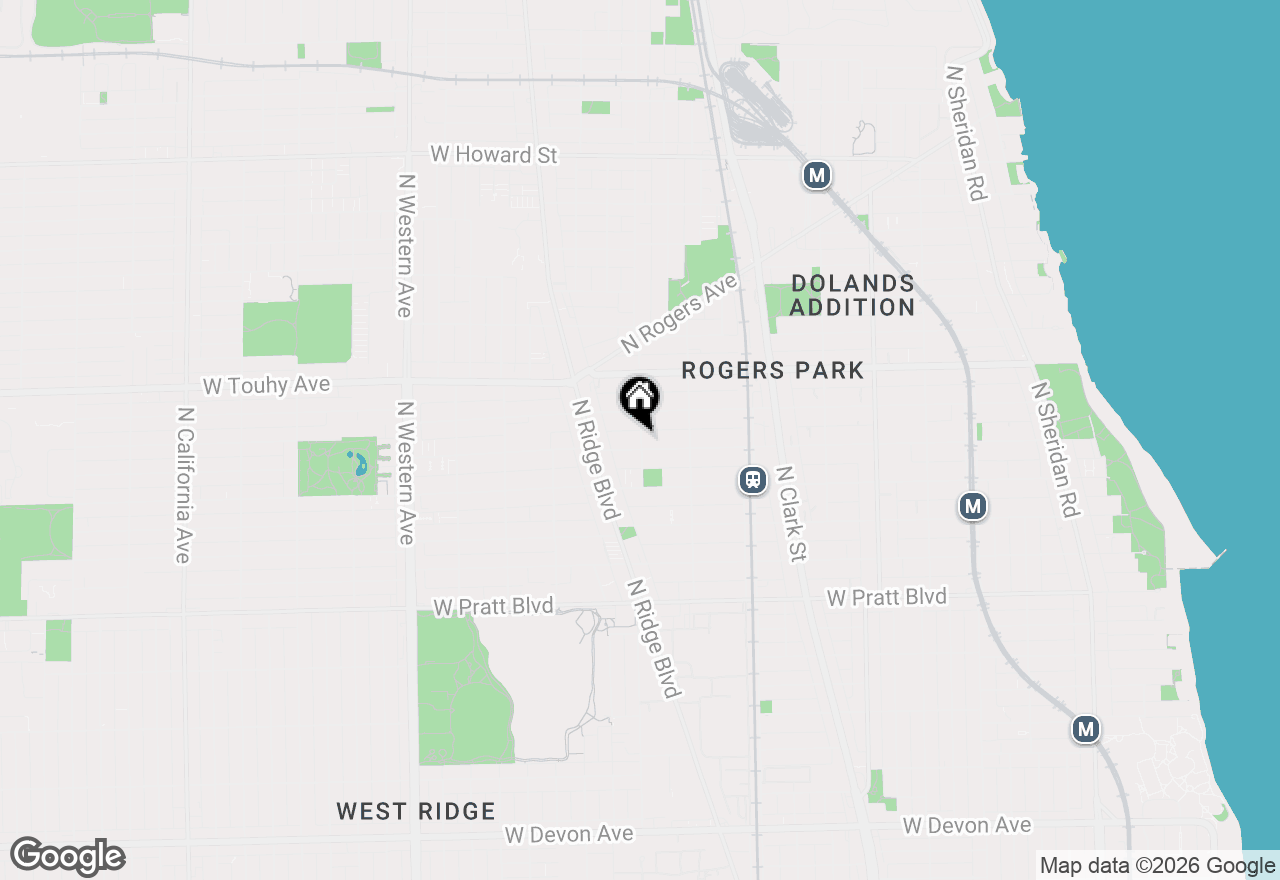 Map of 7048 N Damen Avenue #2W, Chicago, IL 60645
