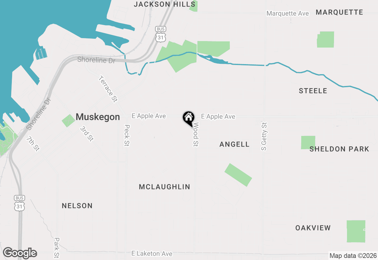 Map of 1077 Sophia Street, Muskegon, MI 49442