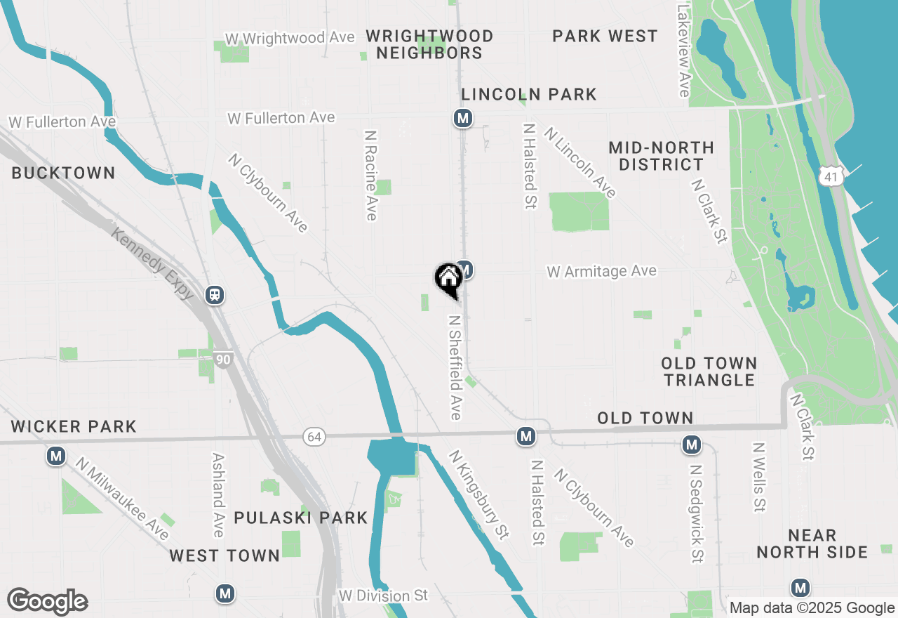 Map of 1916 N Sheffield Avenue #3R, Chicago, IL 60614