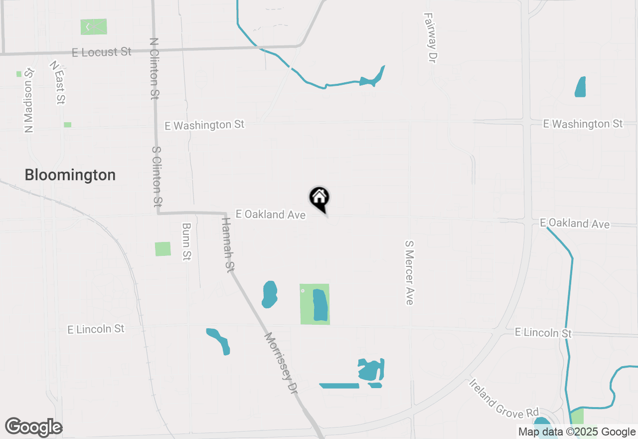 Map of 1601 E Oakland Avenue, Bloomington, IL 61701