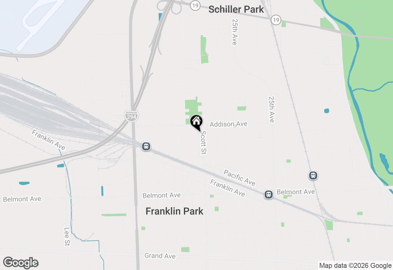 Map of 3519 Louis Street, Franklin Park, IL 60131
