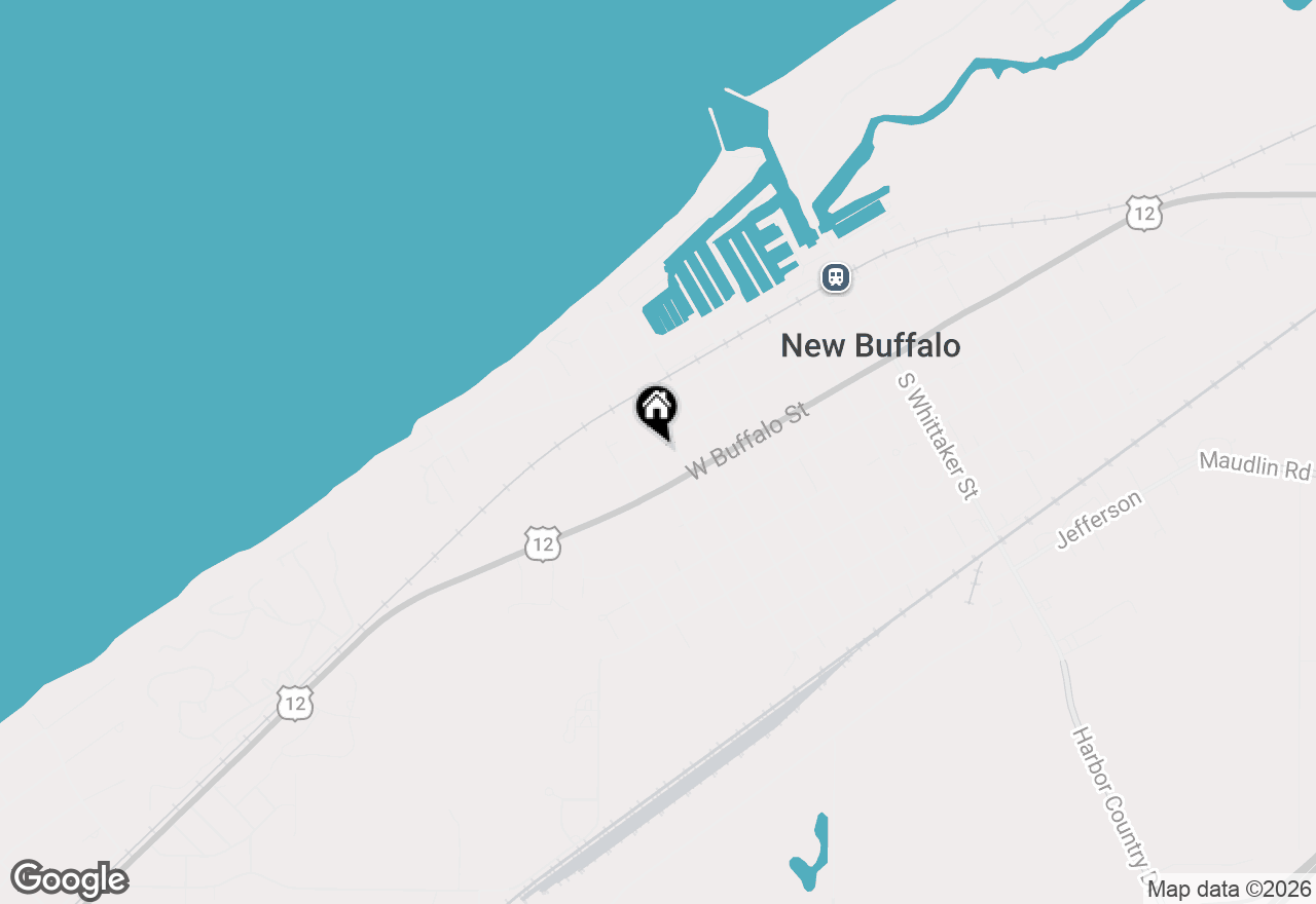 Map of 823 W Merchant Street, New Buffalo, MI 49117
