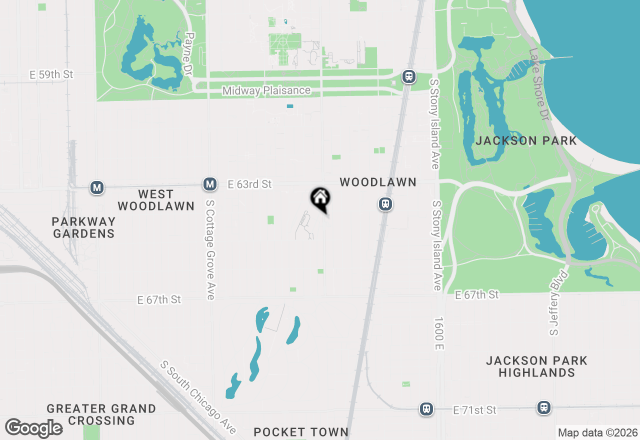 Map of 6412 S Woodlawn Avenue #3, Chicago, IL 60637