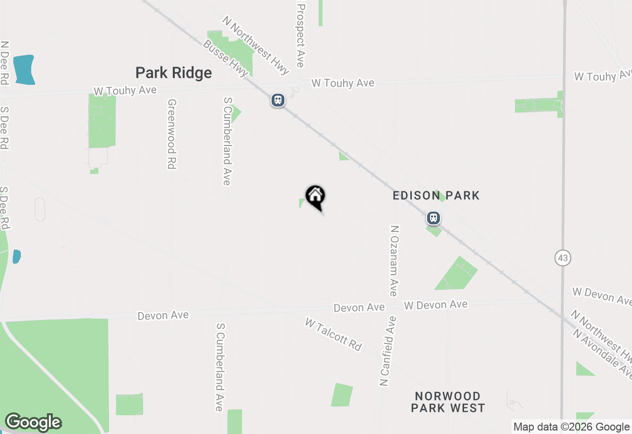 Map of 708 S Vine Avenue, Park Ridge, IL 60068