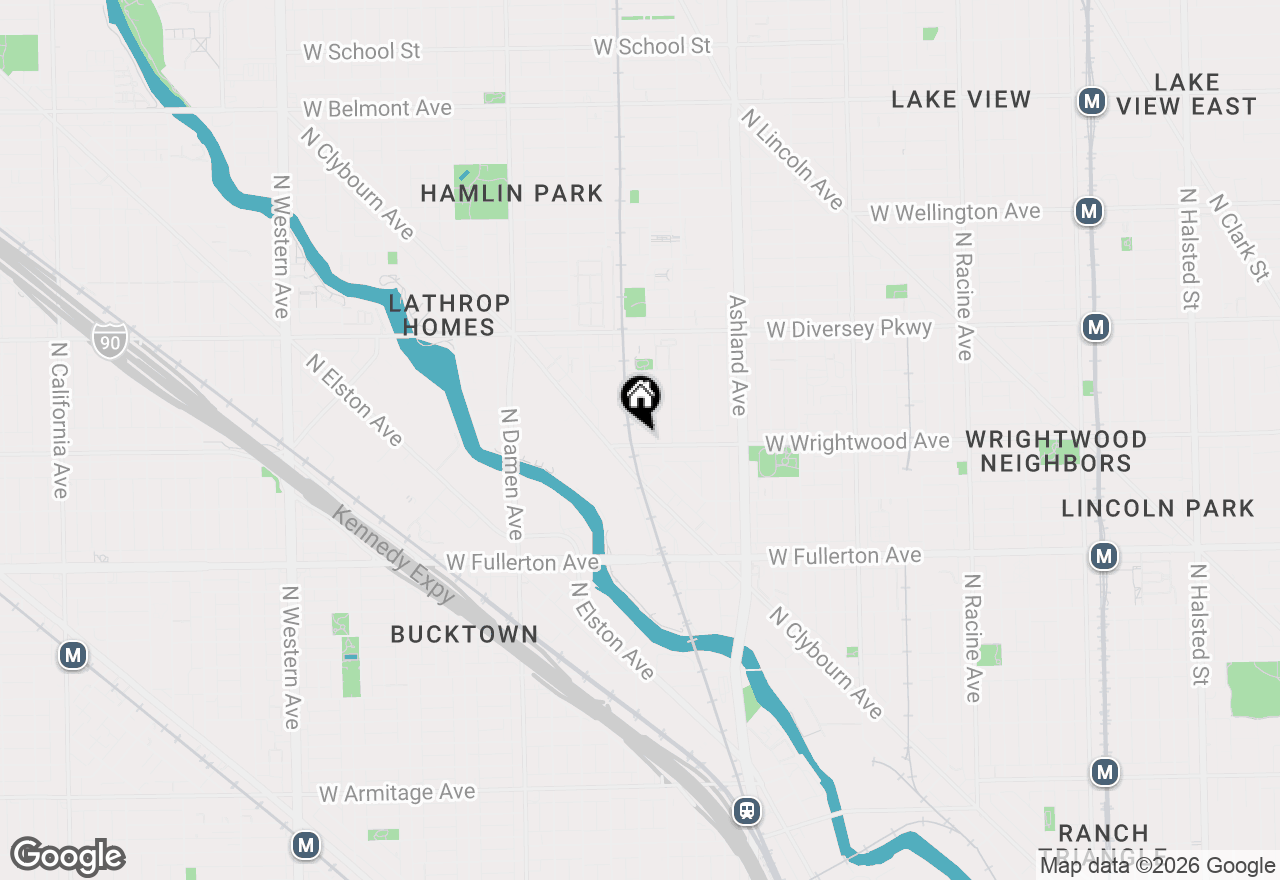 Map of 1760 W Wrightwood Avenue #305, Chicago, IL 60614