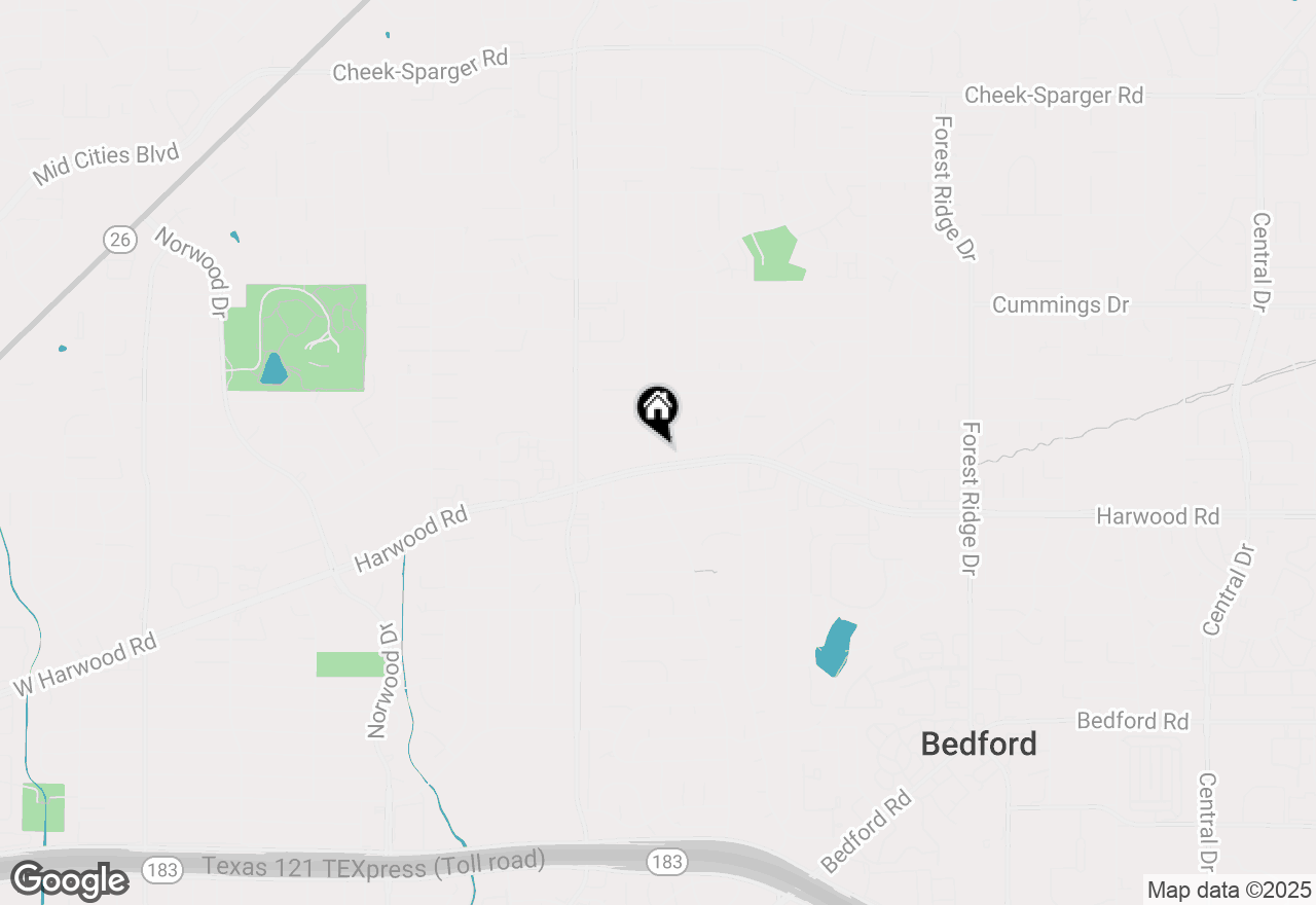 Map of 3008 Spring Valley Drive, Bedford, TX 76021