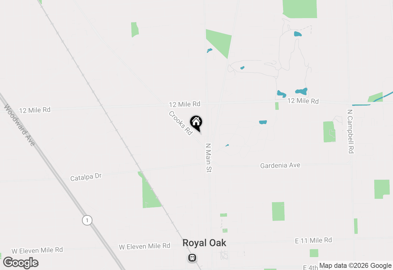 Map of 215 Woodsboro Drive, Royal Oak, MI 48067