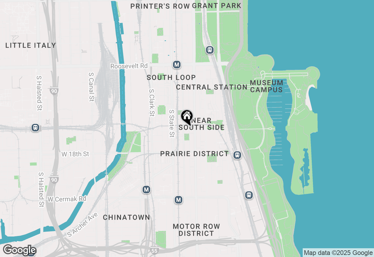 Map of 50 E 16th Street #1305, Chicago, IL 60616