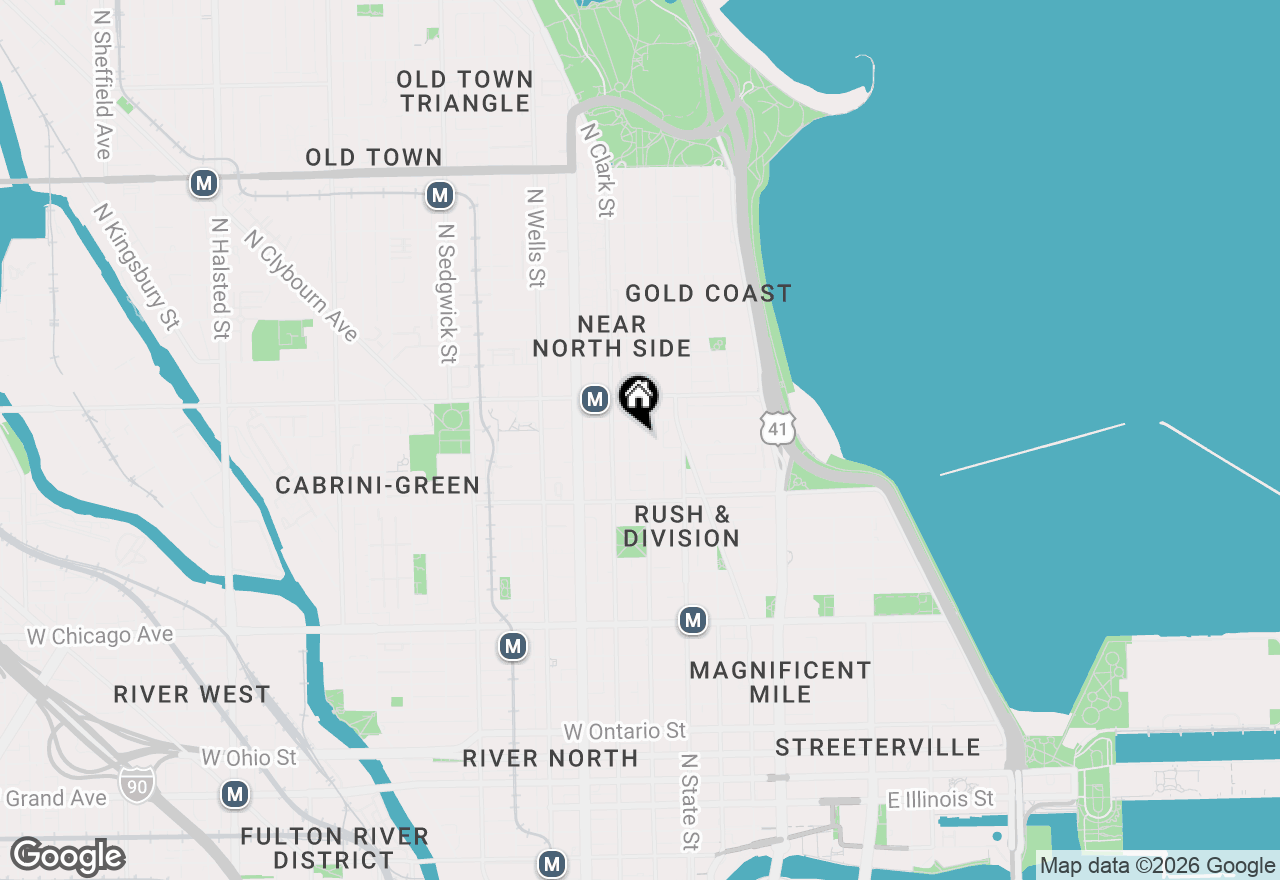 Map of 1122 N Dearborn Street #7E, Chicago, IL 60610