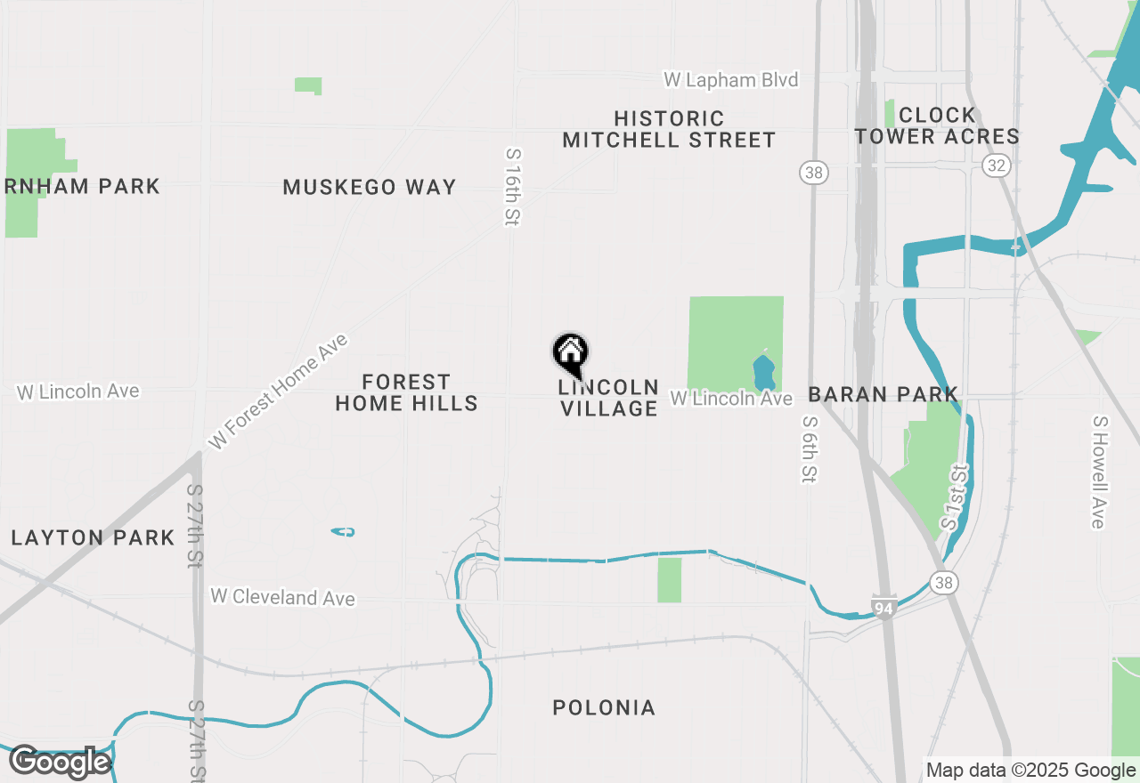 Map of 1412 W Lincoln Ave #1416, Milwaukee, WI 53215