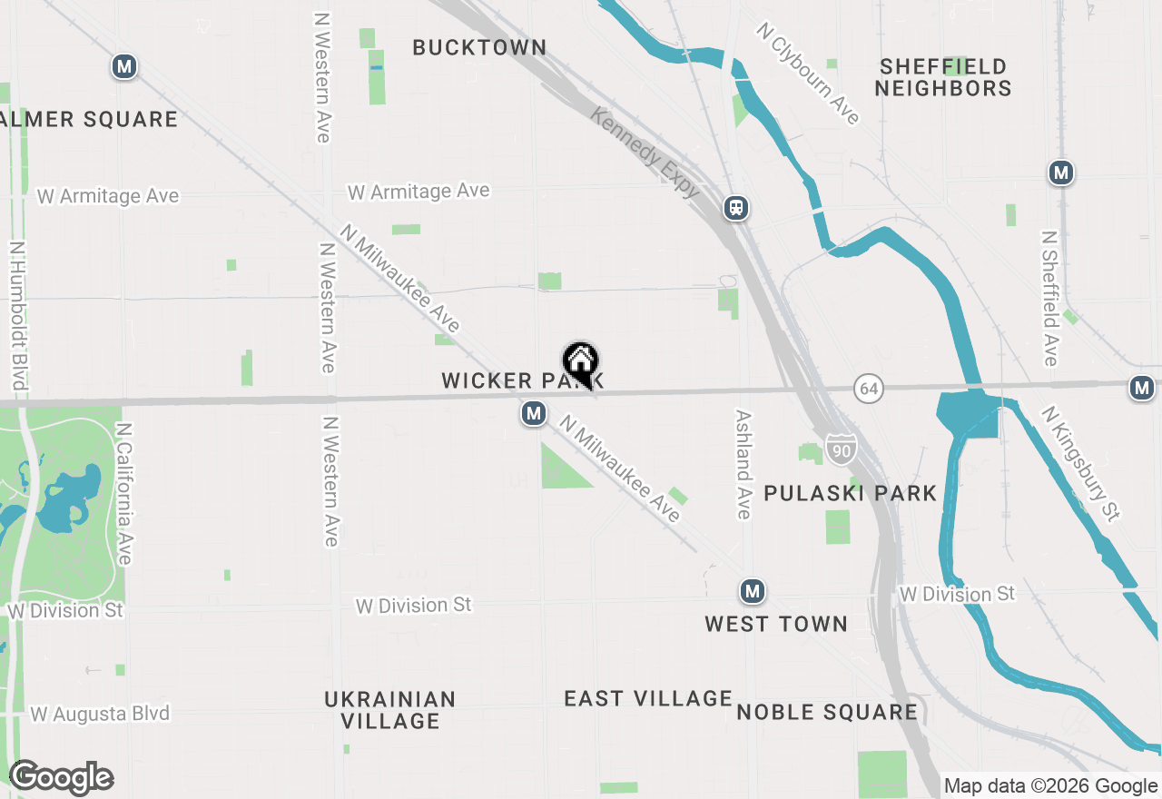 Map of 1909 W North Avenue #2, Chicago, IL 60622