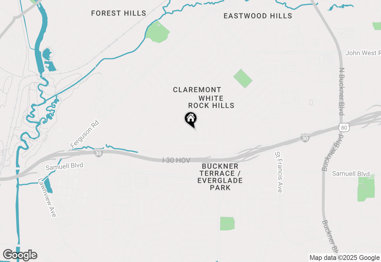Map of 5835 Sunnywood Drive, Dallas, TX 75228