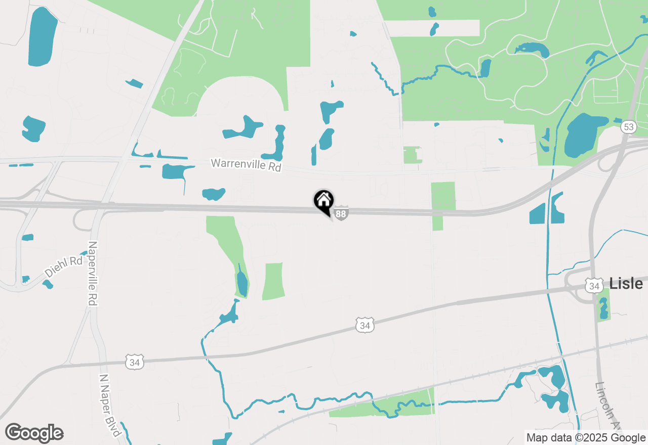 Map of 4400 Waubansie Lane, Lisle, IL 60532