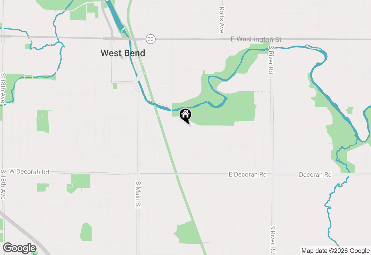 Map of 537 Pennsylvania Ave, West Bend, WI 53095