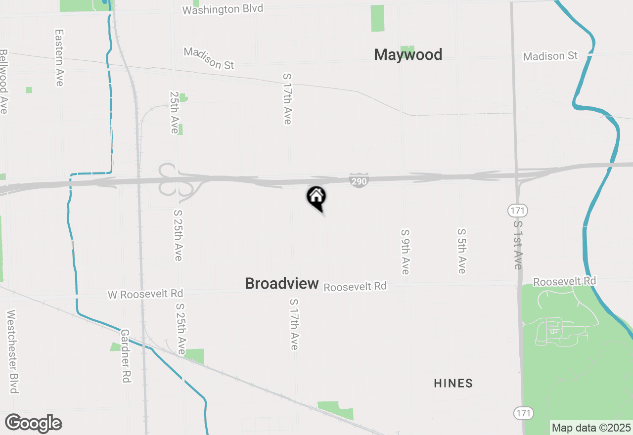 Map of 1924 S 15th Avenue, Broadview, IL 60155