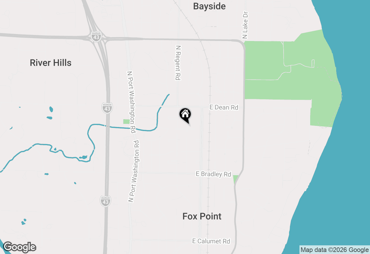 Map of 8305 N Whitney Rd, Fox Point, WI 53217