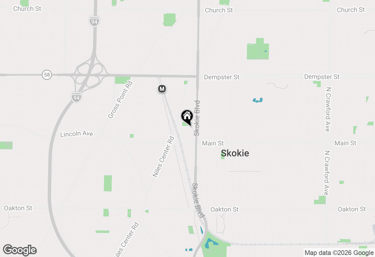 Map of (Address confidential), Skokie, Illinois 60077