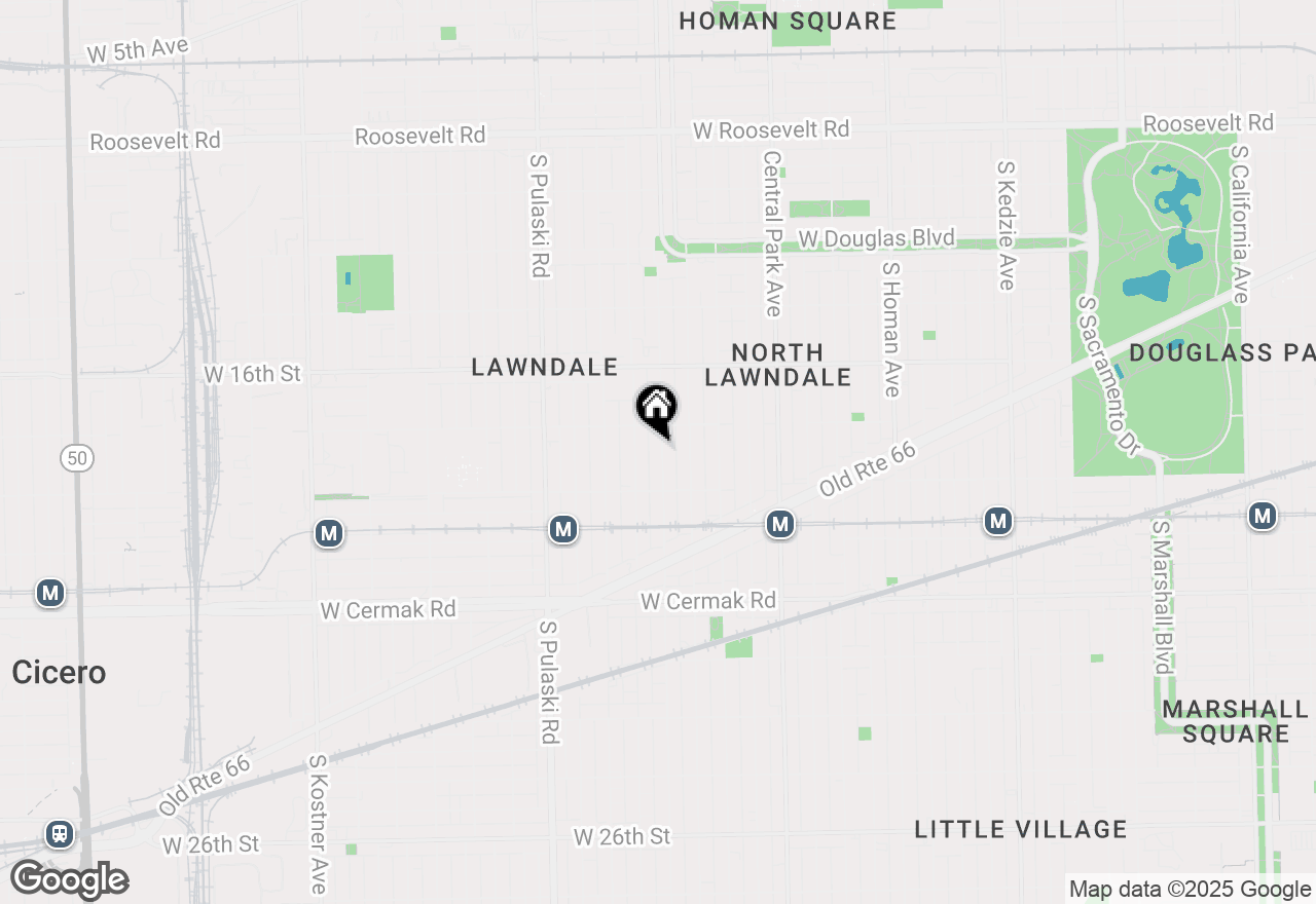 Map of 1826 S Hamlin Avenue #1, Chicago, IL 60623