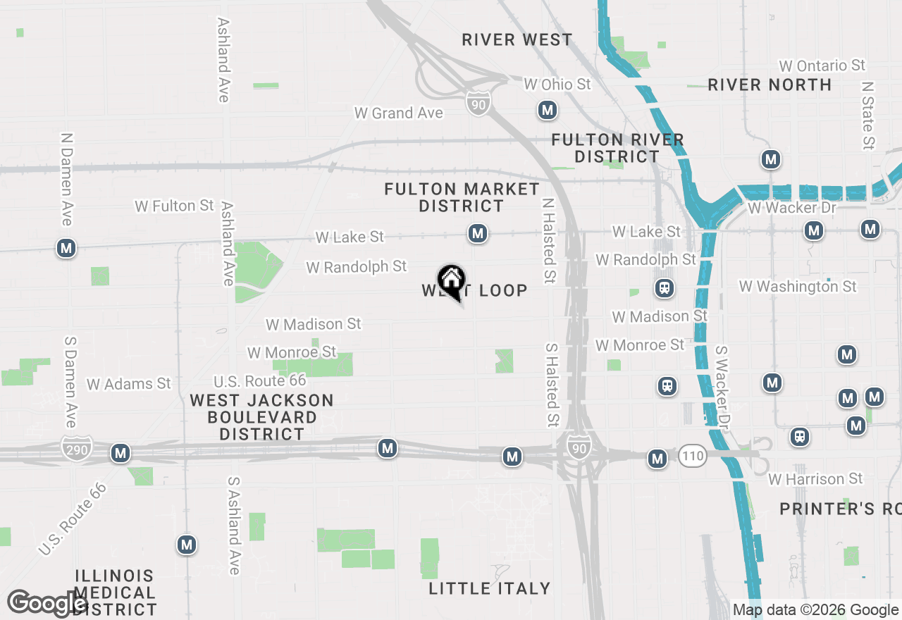 Map of 16 N Carpenter Street #PH-N, Chicago, IL 60607