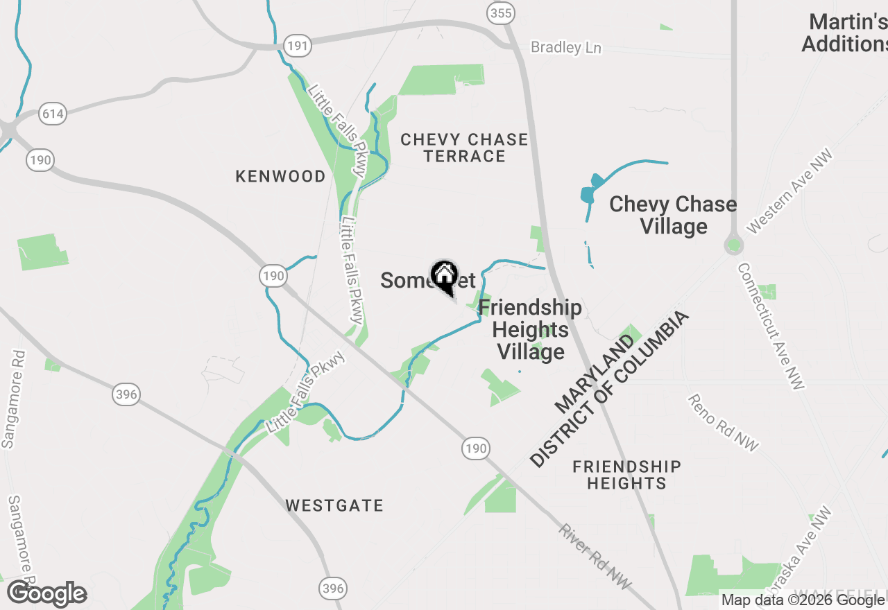 Map of 5526 Uppingham Street, Chevy Chase, MD 20815