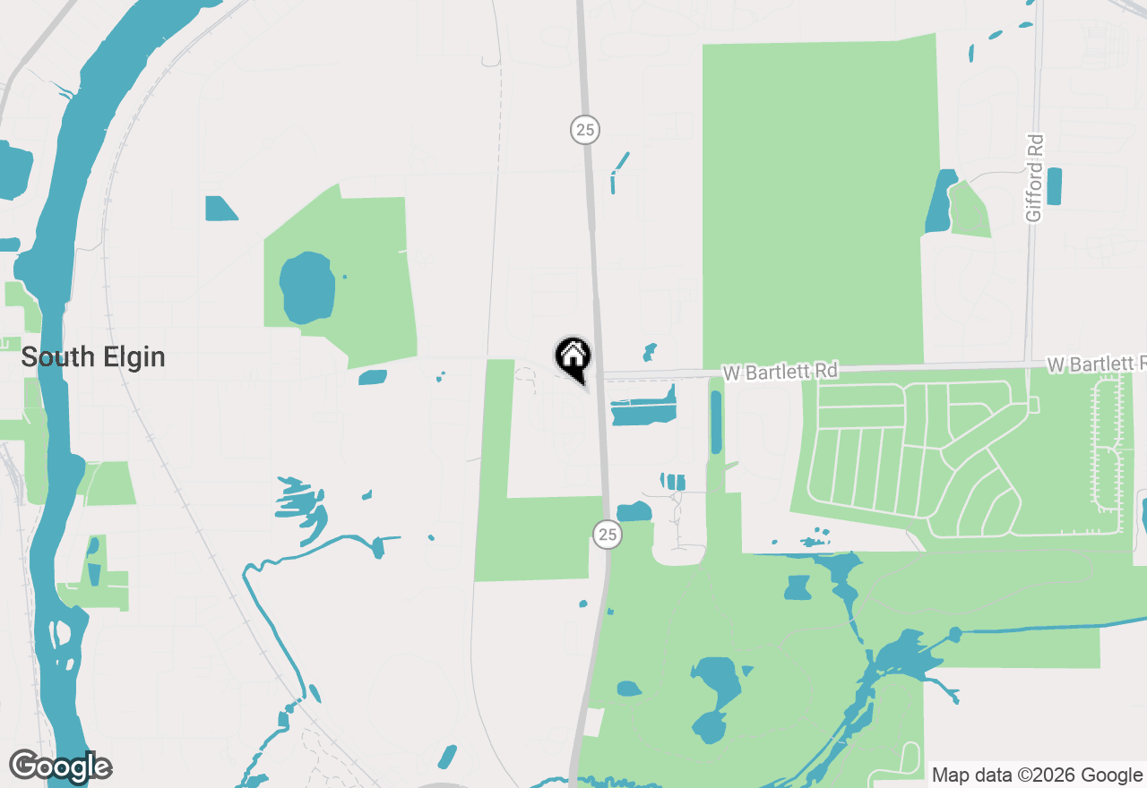 Map of 1066 Moraine Drive, South Elgin, IL 60177