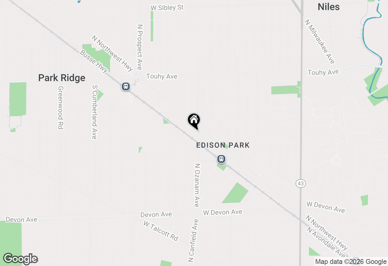 Map of (Address confidential), Park Ridge, Illinois 60068