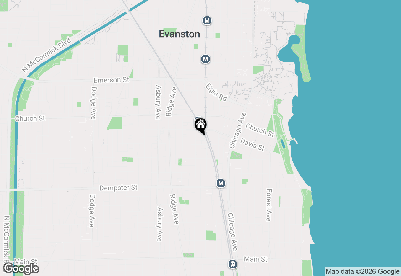 Map of 1570 Elmwood Avenue #1111, Evanston, IL 60201