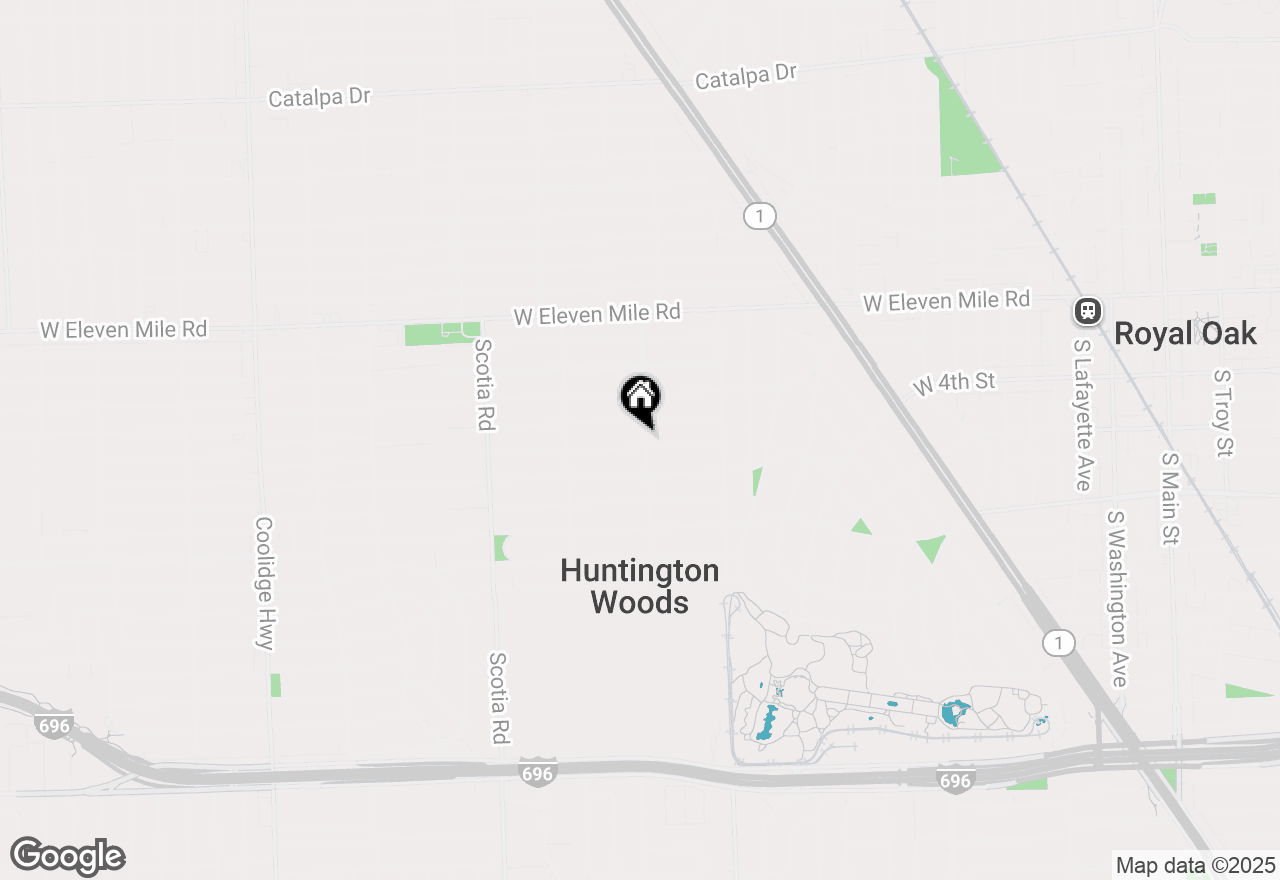 Map of 10404 Hart Avenue, Huntington Woods, MI 48070