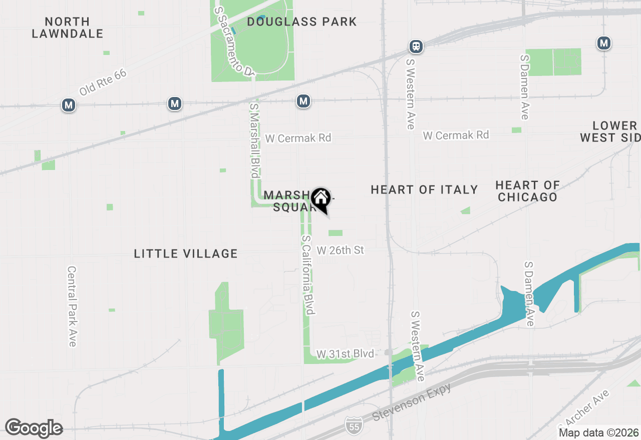 Map of 2712 W 25th Street #1R, Chicago, IL 60608