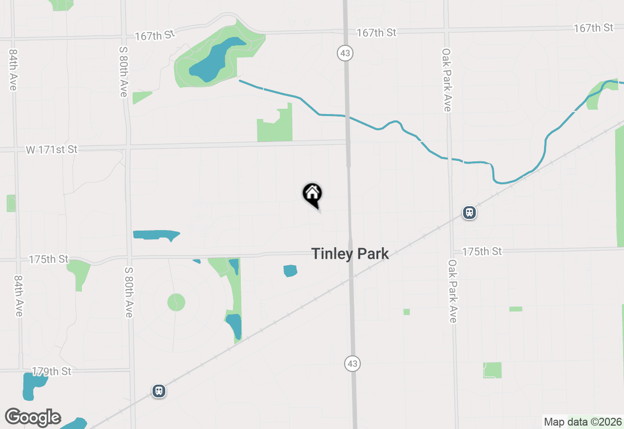 Map of 7297 173rd Place, Tinley Park, IL 60477