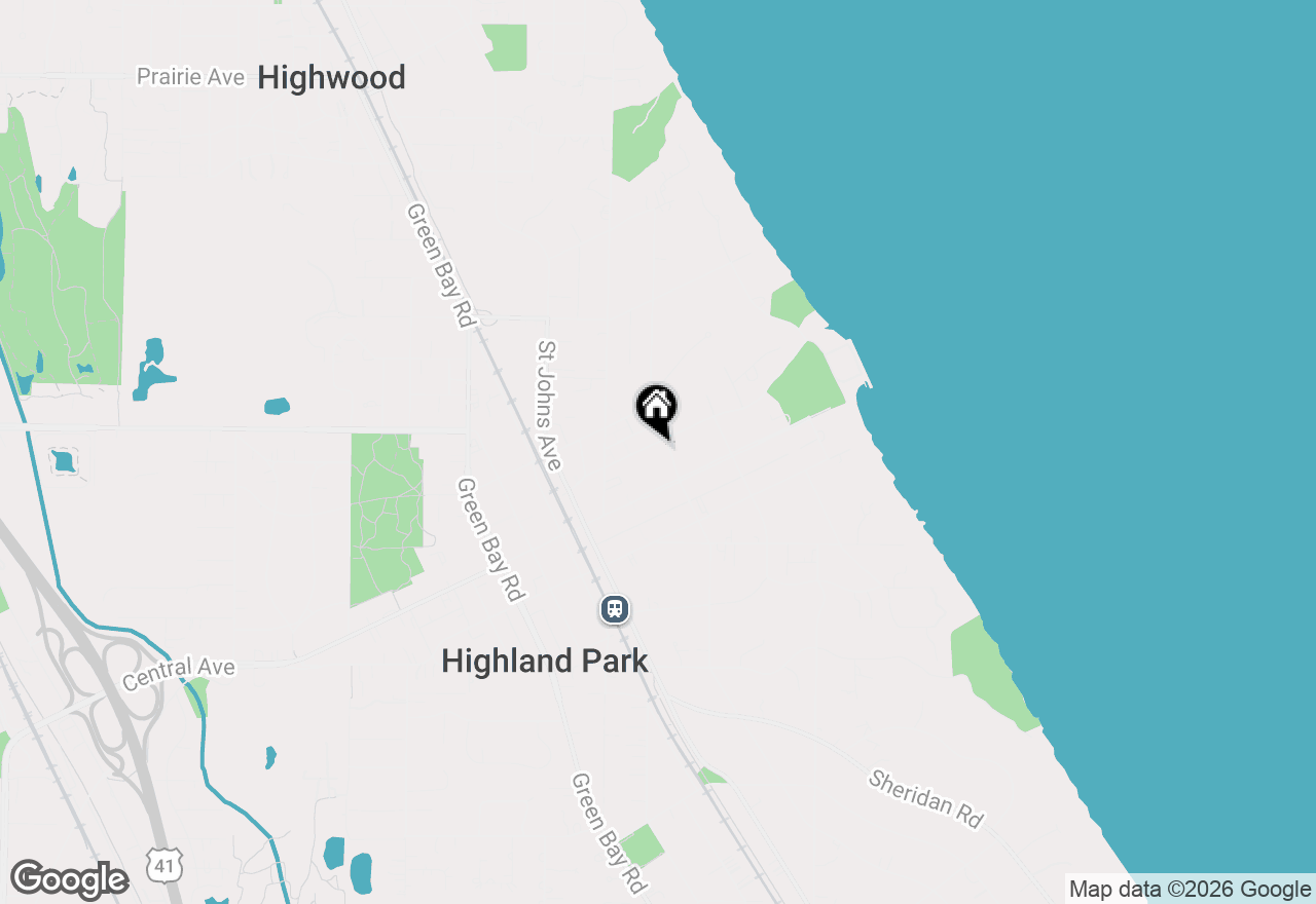 Map of 348 Park Avenue, Highland Park, IL 60035