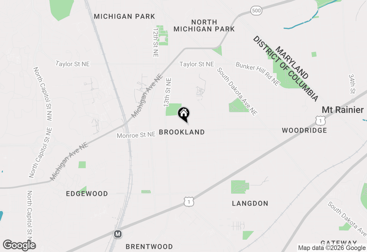 Map of 1403 Newton Street Ne, Washington, DC 20017