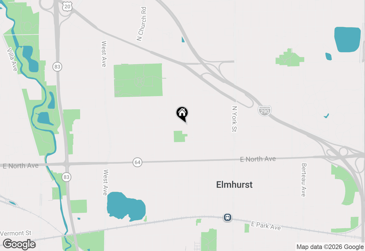 Map of 266 W Fremont Avenue, Elmhurst, IL 60126
