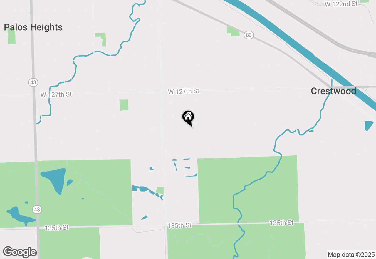 Map of 6220 W 129th Place, Palos Heights, IL 60463