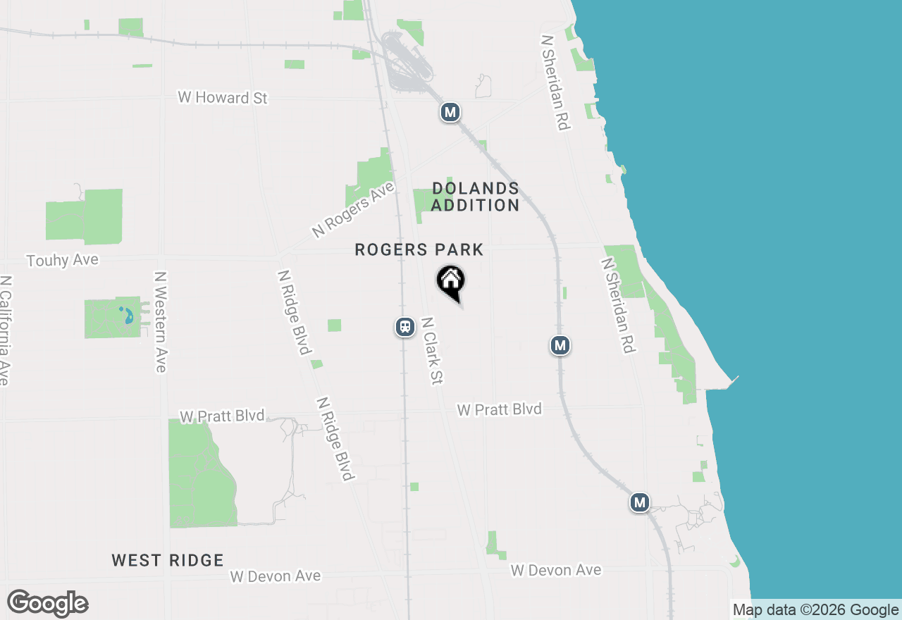 Map of 7034 N Paulina Street #G, Chicago, IL 60626