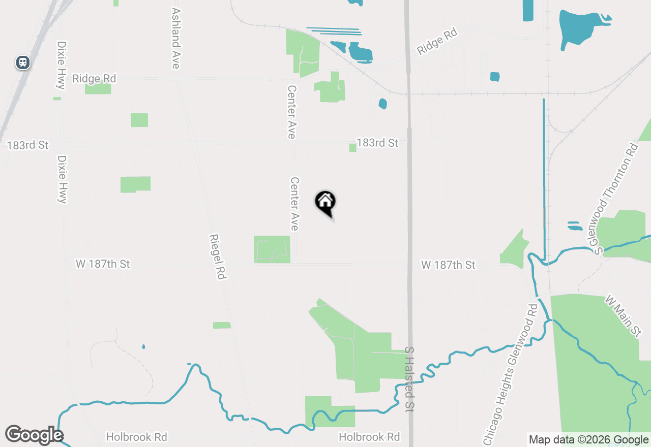 Map of 1061 185th Place, Homewood, IL 60430