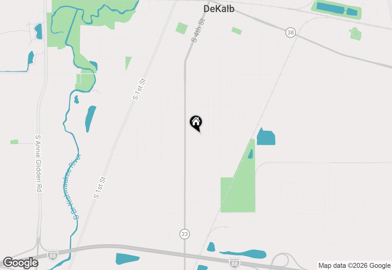 Map of 1155 S 5th Street, Dekalb, IL 60115