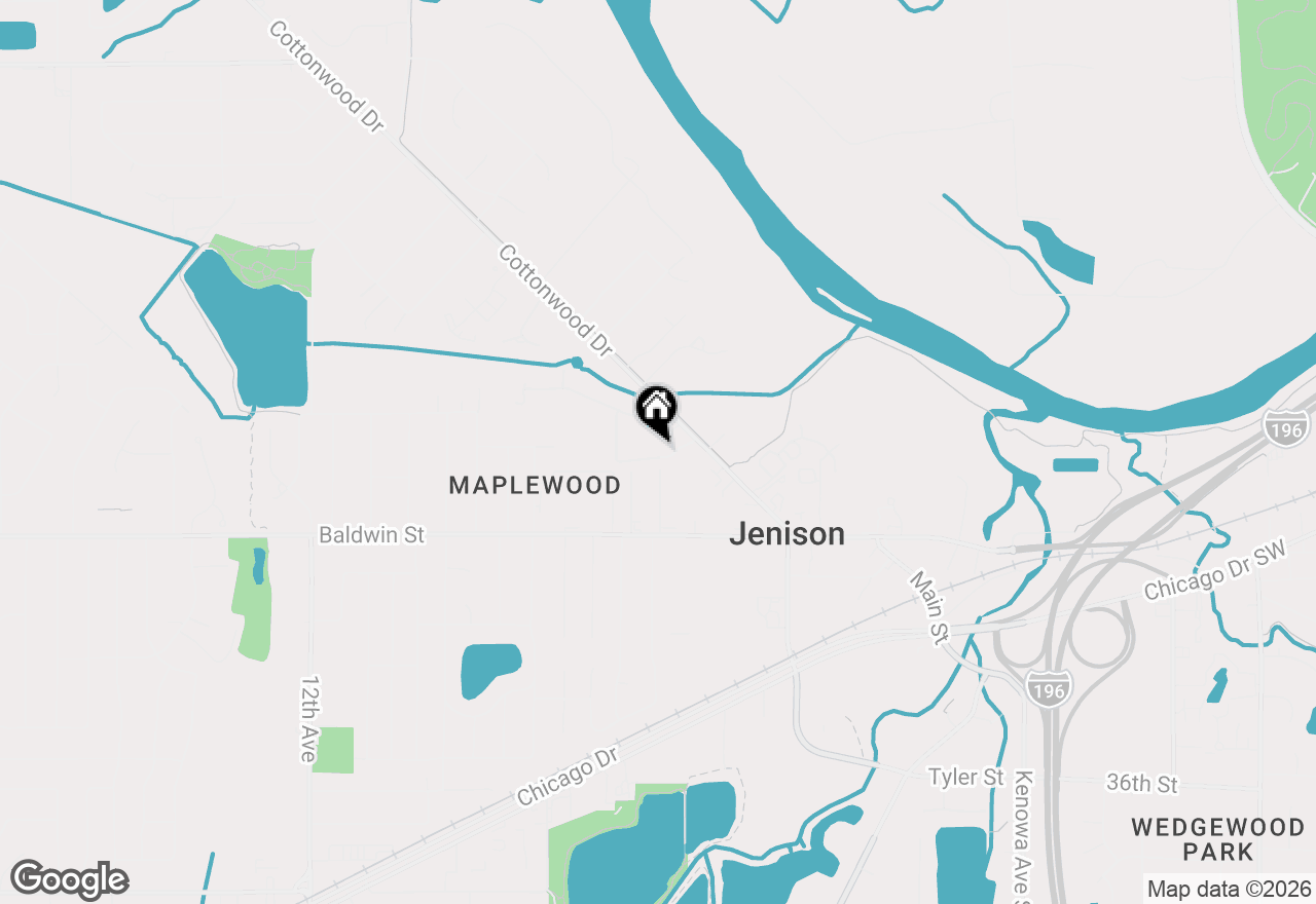 Map of 636 Village Lane, Jenison, MI 49428