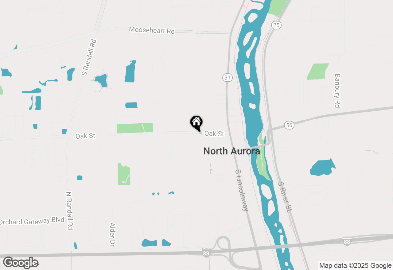Map of 310 Oak Street, North Aurora, IL 60542