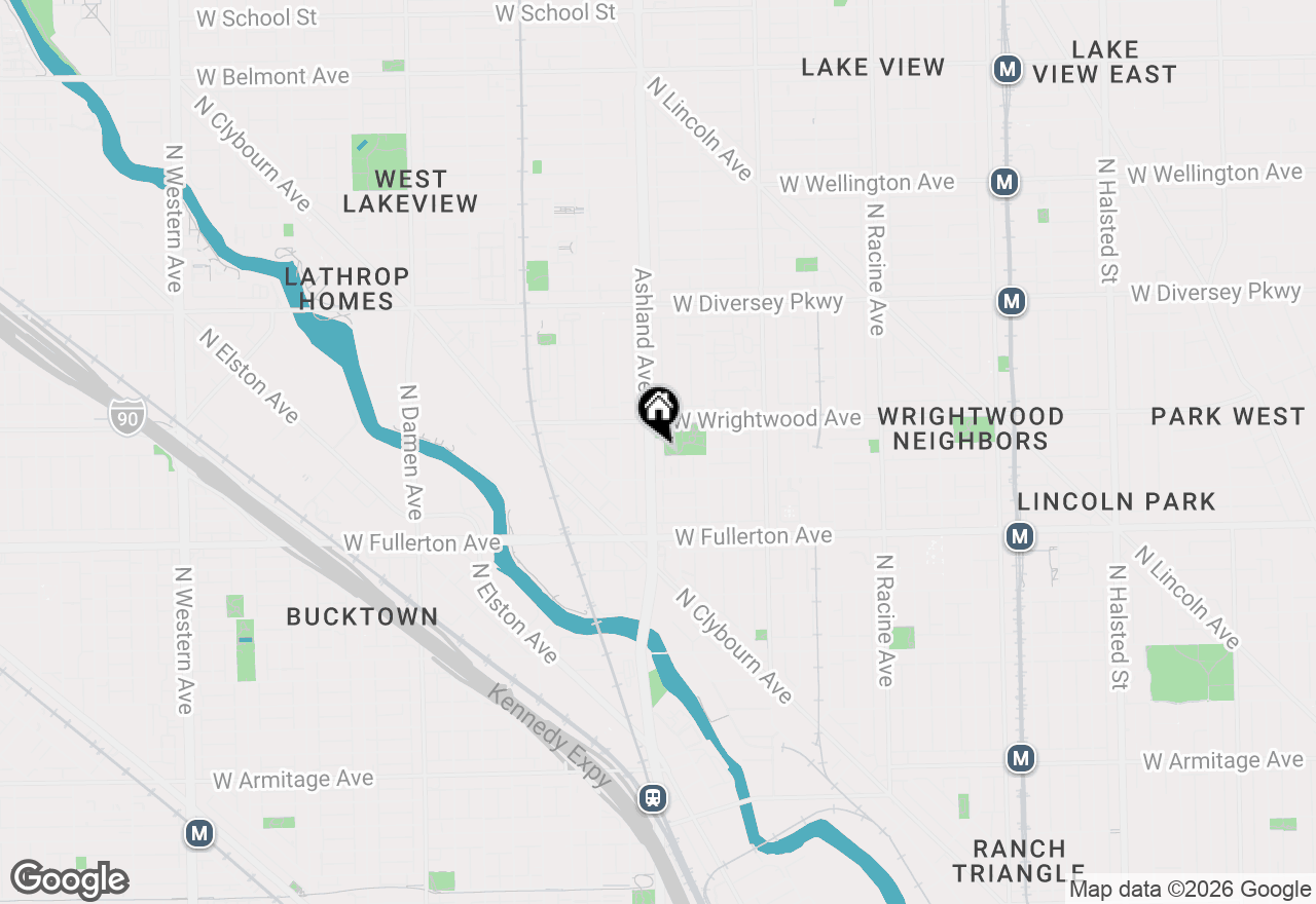Map of 2527 N Ashland Avenue #1, Chicago, IL 60614