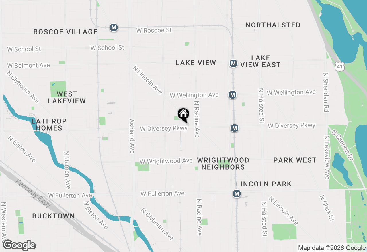 Map of 1254 W Diversey Parkway #3, Chicago, IL 60614