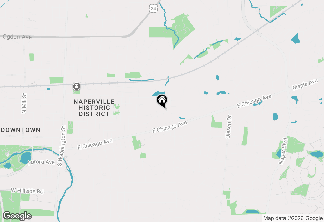 Map of 1013 E Benton Avenue, Naperville, IL 60540