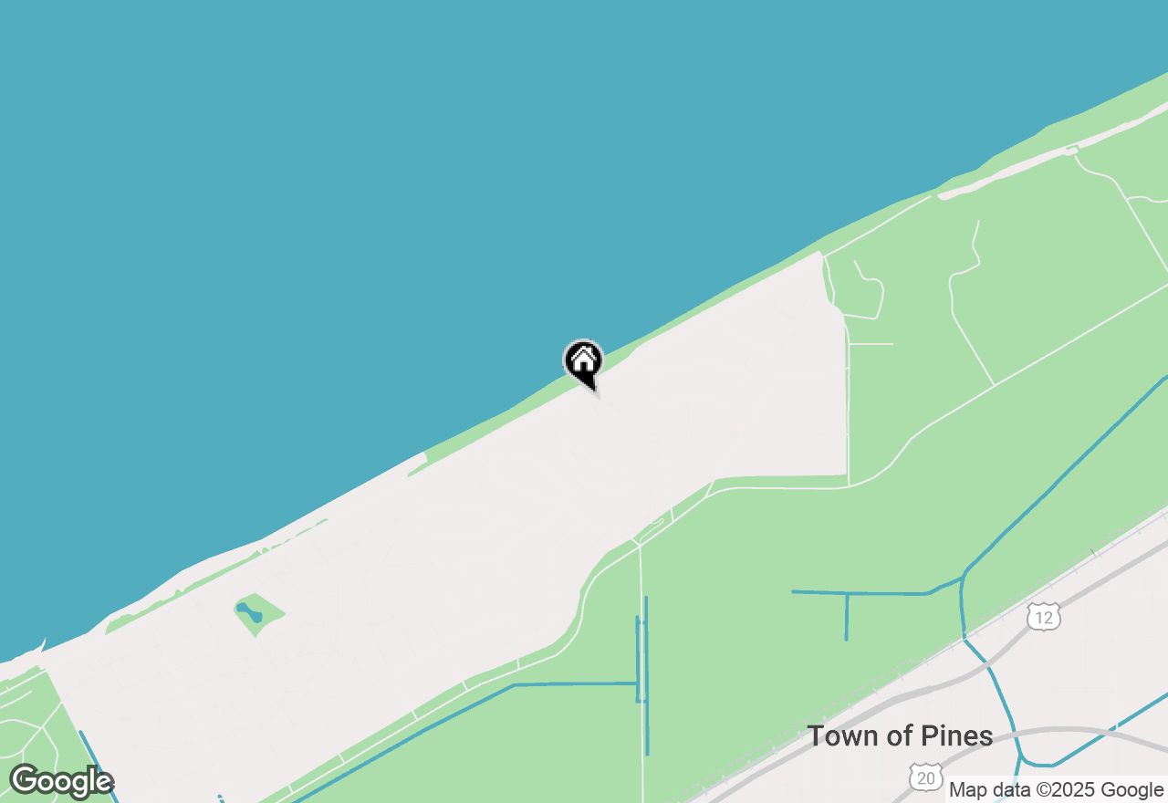 Map of 605 E Lake Front Drive, Beverly Shores, IN 46301
