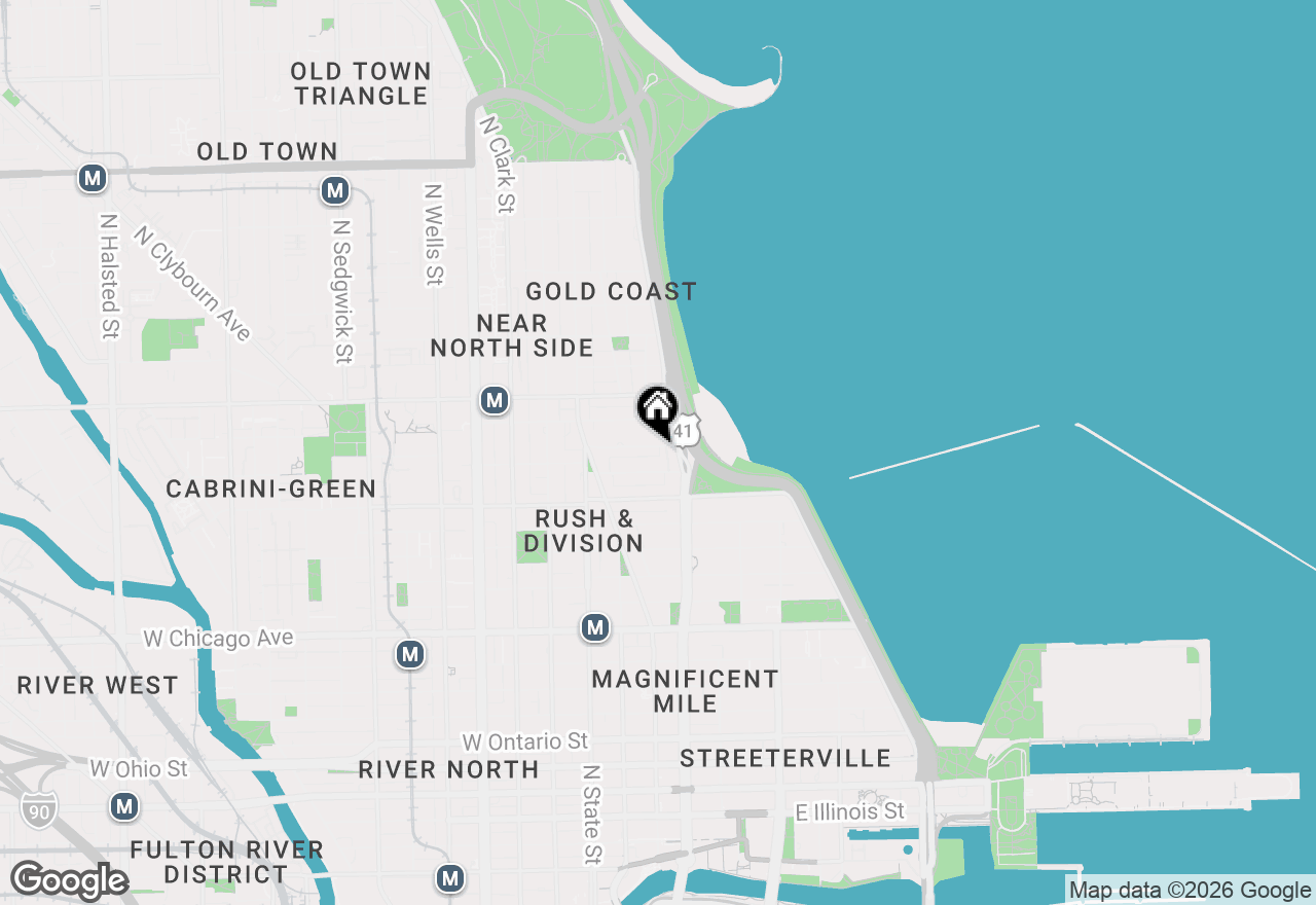 Map of 79 E Cedar Street, Chicago, IL 60611