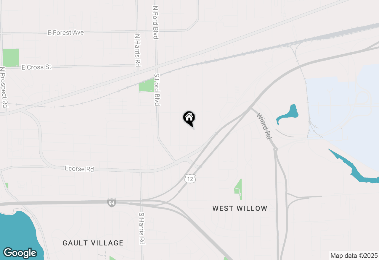 Map of 289 Oregon Avenue, Ypsilanti, MI 48198